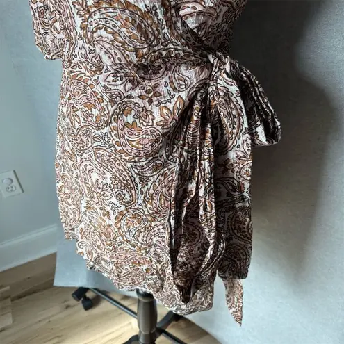 MINKPINK  Women's Paisley Wrap Mini Dress Size L Multicolor Casual
