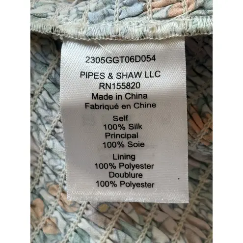 Veronica Beard NWT $648 Saera Dress Size 6 Floral Multi Long Sleeve Smock Ruffle