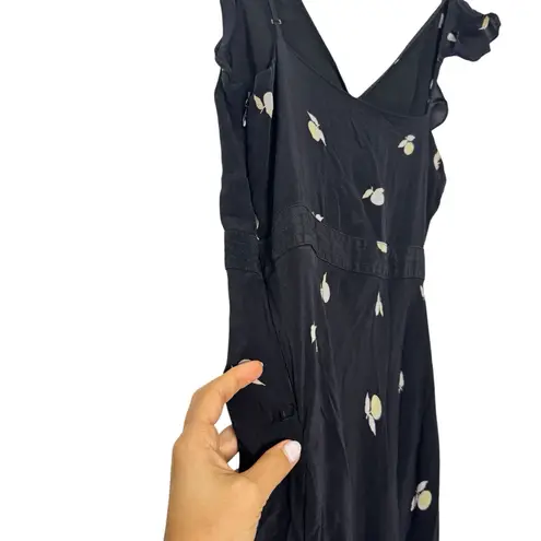 Jason Wu Black Floral Flutter Sleeve Dress