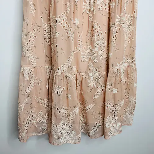 Dress the Population River Fit and Flare Midi Dress Blush Pink Womens Medium