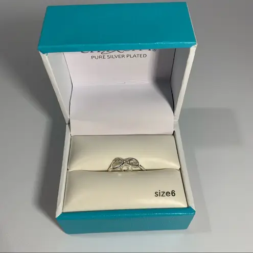 Infinity Symbol Simulated Diamond Silver Ring CZ Size 6