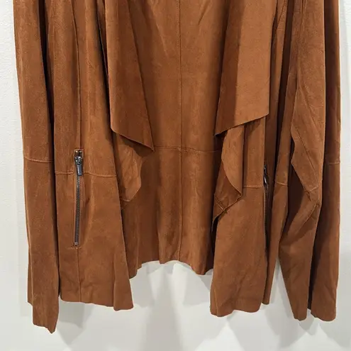 Bagatelle Brown Blazer Open Front Shawl Collar Size 1X EUC