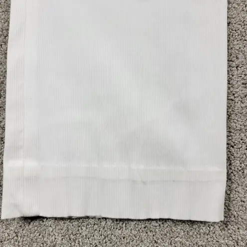 Brooks Brothers 346 Womens Stretch Pants 12 White Wide Leg Flat Front Textured