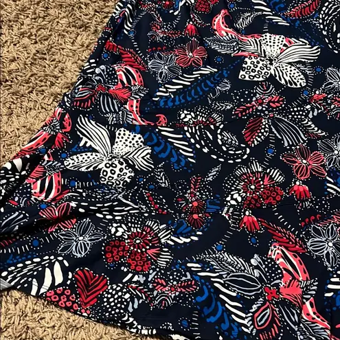 Ny Collection A-Line Midi Skirt in Blue and Red for Resort Wear