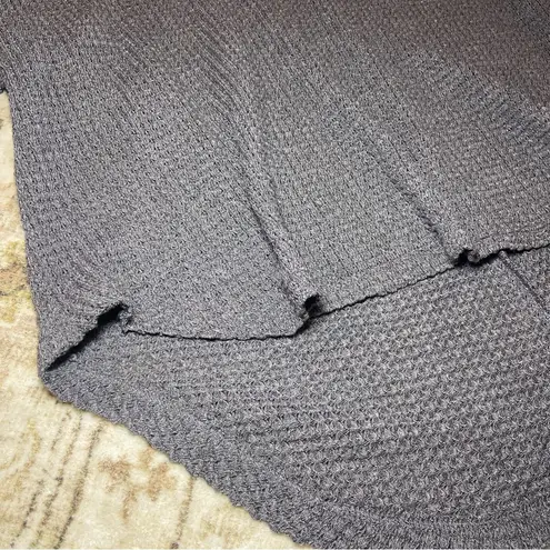 Joyfolie Mia Joy Slate Gray Short Sleeve Waffle Knit Sweater Top Size XL