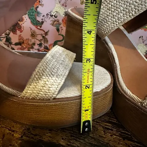 Lucky Brand NWOT  Dk Natural  Remy Stretch Delukah Platform Wedge Heels, Size 9M - Image 12