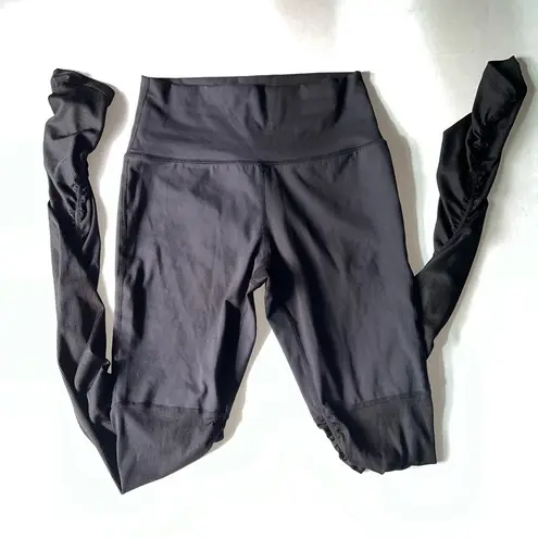 White Birch NWOT Mixed Media yoga leggings in black size small