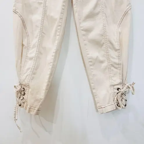 Ulla Johnson Kingston high-waisted tie ankles Jeans in Cream