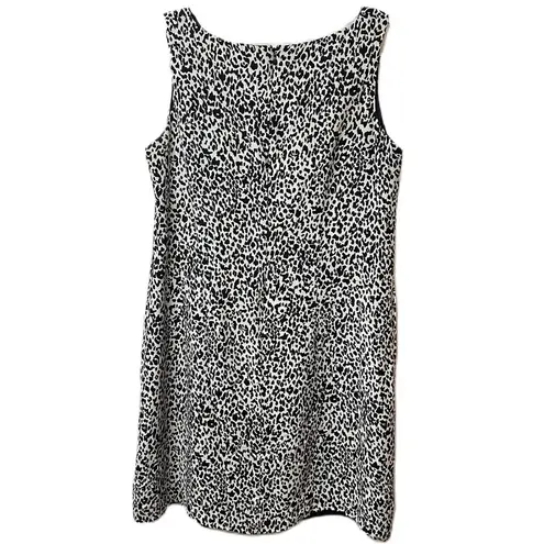 Papell Boutique Leopard Print Sleeveless Shift Dress Size 14P