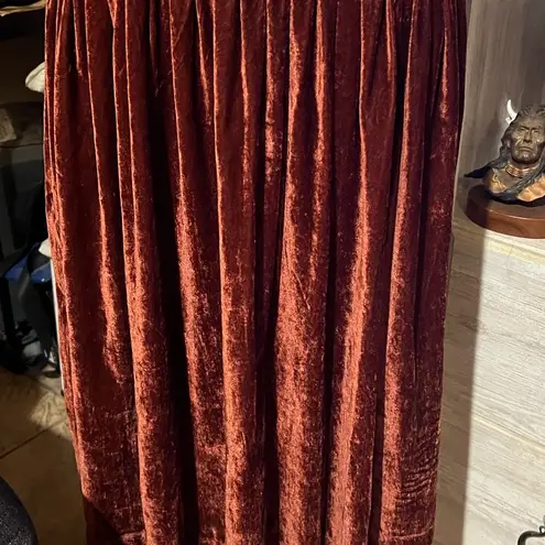 Ivy Jane Elegant Velvet smocked Dress in Rich Brown size S