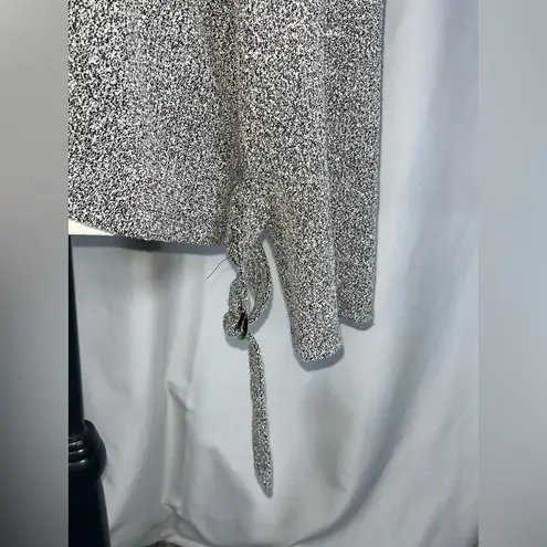 ENDA New York Speckled Funnel Neck 1/4 Zip Pullover Sweater Gray Size M