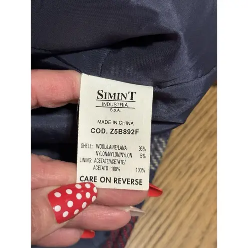 Armani Jeans Women's Wool Plaid Padded Motorcycle Cropped Jacket Luxury NWT Size M