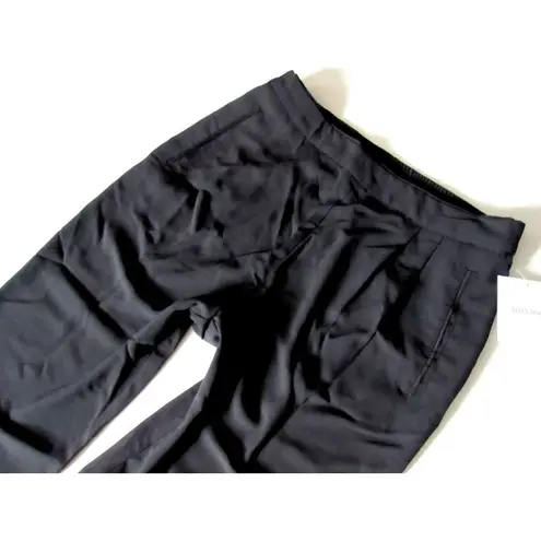 Ellen Tracy NWT Black Soft Fluid Stretch Crepe Pleated Pull-on Crop Ankle Pant 6