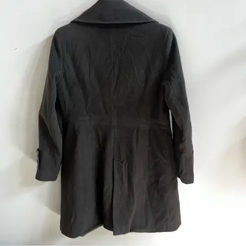 Ivan Grundahl olive green wool long trench coat sz 6 medium designed jacket