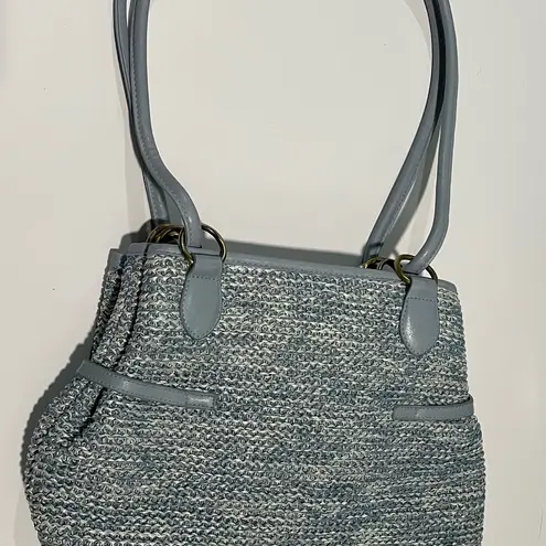 Studio Works Blue Textured Shoulder Bag with Elegant Design