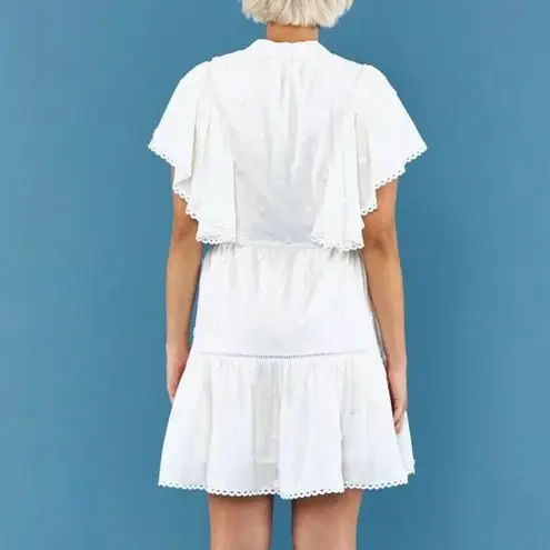 Farm Rio Farm Rio Off-White 3D Flower Mini Dress Size M