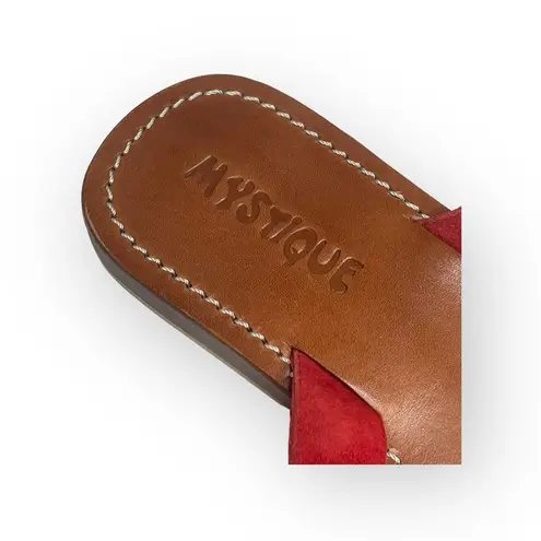 Mystique Boutique new Mystique ✿ Blown Glass Bead Sequin Thong Sandals ✿ Red 7M ✿ Handmade in Bali