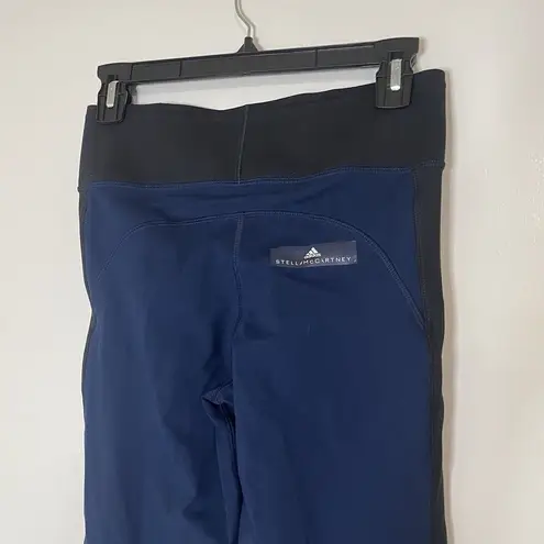 Stella McCartney Navy black colorblock 7/8 workout leggings size small - Image 3