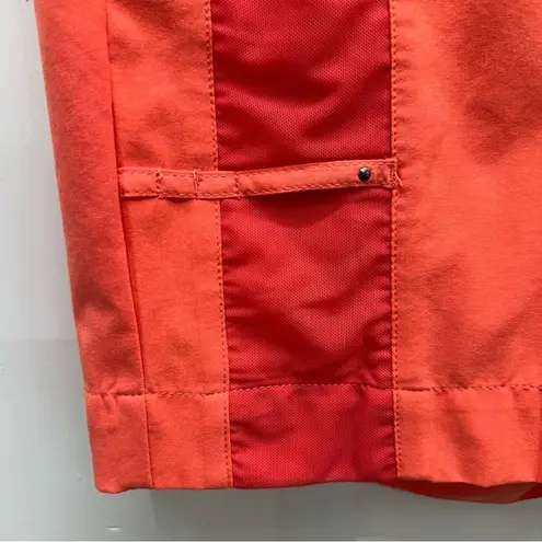 Tail peach coral Bermuda golf shorts women's 8 various pockets Orange