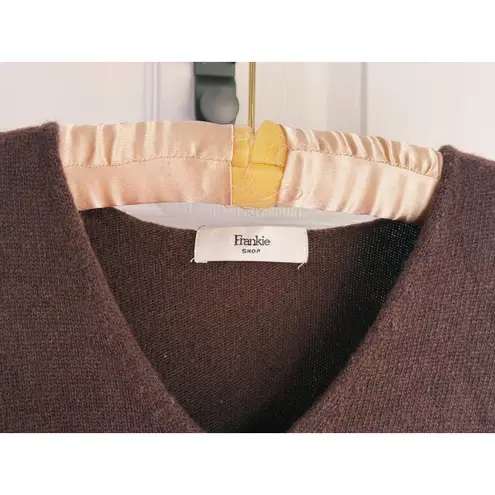 Frankie Shop Brown Wool Cashmere Midi Sweater Dress M/L Knit Cozy Fall Lagenlook Size M