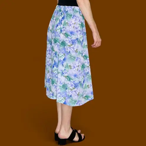 Vintage Handmade Purple & Green Floral Girly Cottage Knee