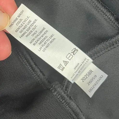 SPANX Assets All Over Faux Leather Vegan Leggings Pants Women's Size 1X Black