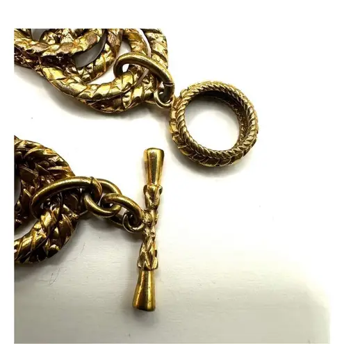 Gold tone vintage link bracelet