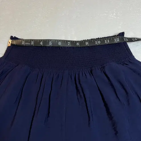 Simply Vera Vera Wang Pull On Cropped Wide Leg Pants Size L Beach Coastal Casual Blue Size L