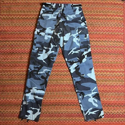 AUTHENTIC BLUE ARMY MILITARY CAMO CARGO UTILITY PANTS Size 30