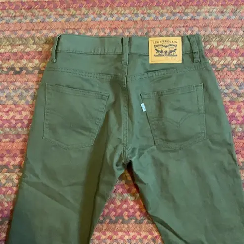 Levi's NWOT ARMY GREEN WHITE TAB  511 SLIM JEANS