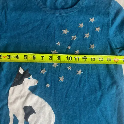 Loft Blue Sweater with Fox and Stars Design - Image 5