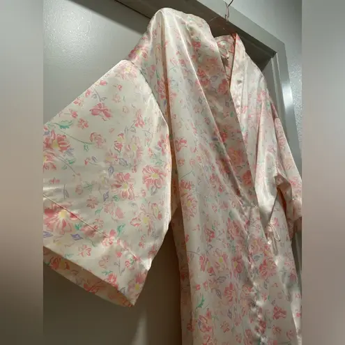 VTG Cream & Light Pink Romantic Floral Print Mid