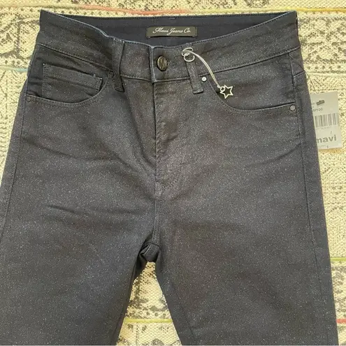 Mavi high rise shimmer grommets skinny ankle jeans size 27 dark blue