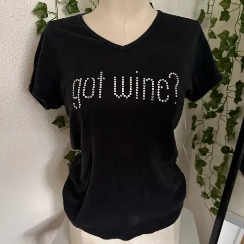 Black 'Got Wine?' Women's Top medium
