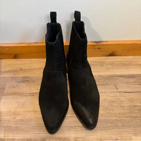 Allsaints Fion Black Suede Boots
