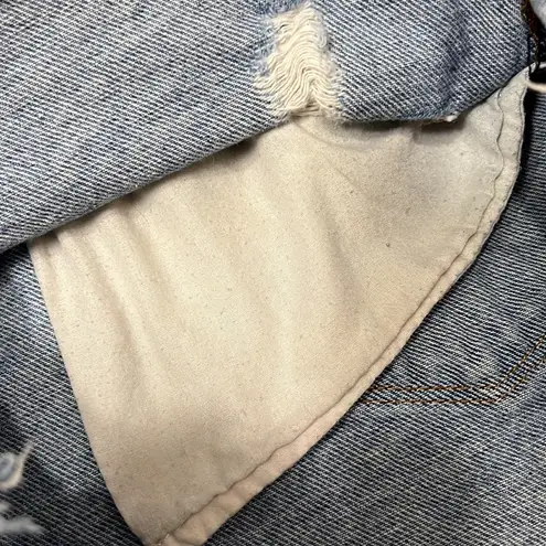 Denim Colab Saltwater Song Distressed Mid Rise Jean Shorts Size 26