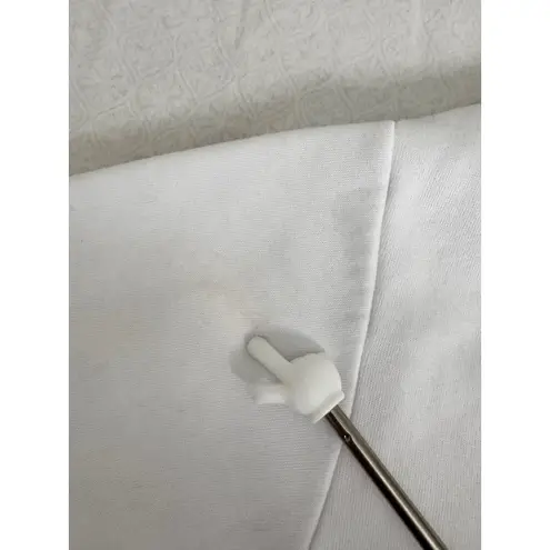 Aqua Kerri Rosenthal White Crew Neck Pullover Sweatshirt Womens