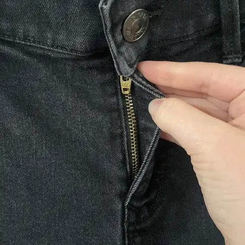 Gloria Vanderbilt comfort Curvy slimming effect washed black skinny jeans sz 6