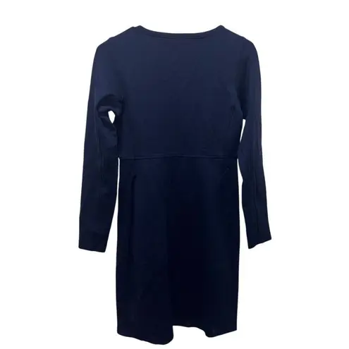 Duluth Trading Co Women's XS Navy Long Sleeve Knee Length Dress Blue