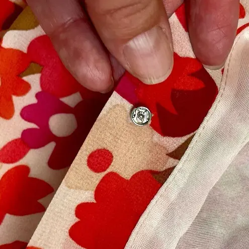 TCEC Puff Sleeve Ruffle Wrap V-neck Blouson Mini Dress Large