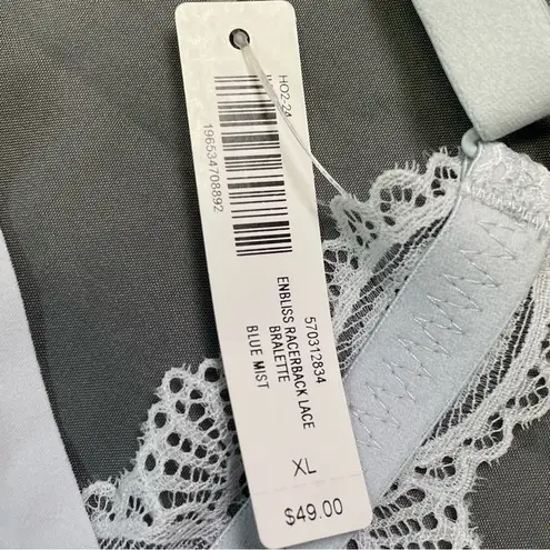 Soma Bralette Women's Size XL Enbliss Racerback Lace BLUE MIST NWT $49