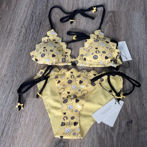 🎉HP🎉 Marysia Honolulu Triangle Bikini in Banana Bandana Yellow Size XS