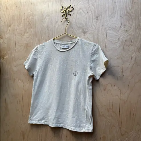 ANINE BING Levy Tee Motorcycle Club Off-White S