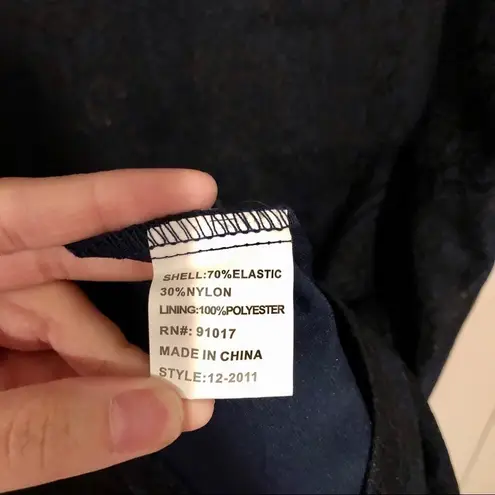 Solitaire NWT Blue and Black Lace Mini Dress