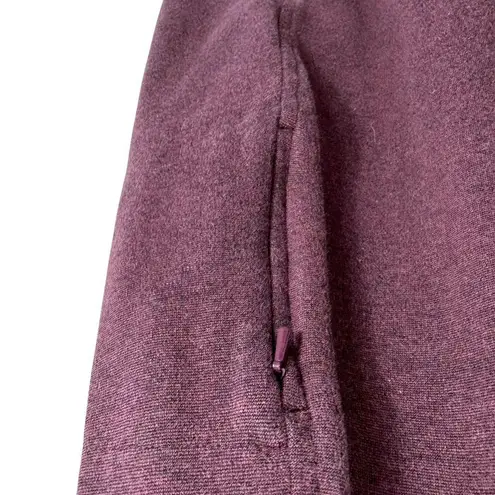 Duluth Trading Co Burgundy Long Sleeve Knee Length Ponte Knit Dress Size S Purple