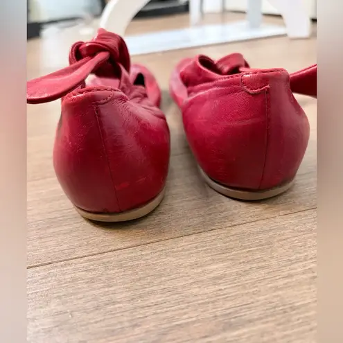 Chloé Chloe red leather ballet shoes size 39