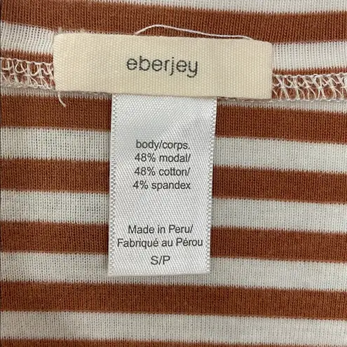 Eberjay Eberjey Quincy Runner Striped Lounge Set in Pecan & White - Image 4