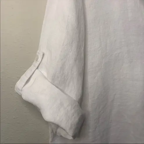 August Silk ✨ | 100% linen popover w/ roll/tab sleeve✨