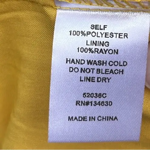 Sunday in Brooklyn Like New Tiered Back Bow Dress Yellow Size Small