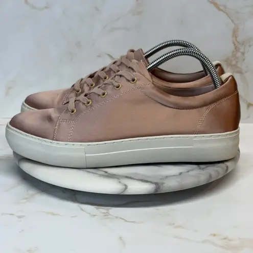 J/Slides Amberr Sneakers Pink Blush Satin Leather Lined Woman's 10 Casual